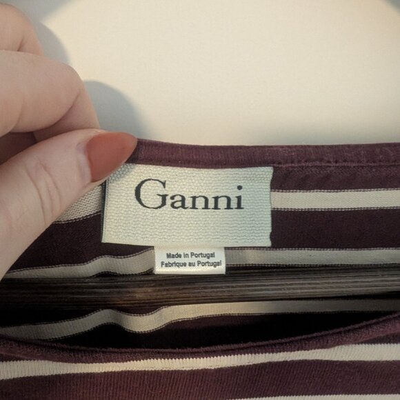 Ganni Old Spice Striped Jersey Shift Dress Size XS - Picture 7 of 8